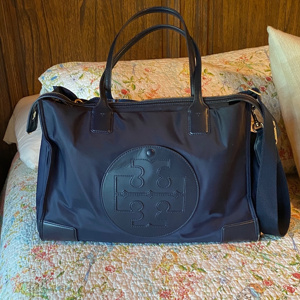 Tory Burch Navy Baby Bag